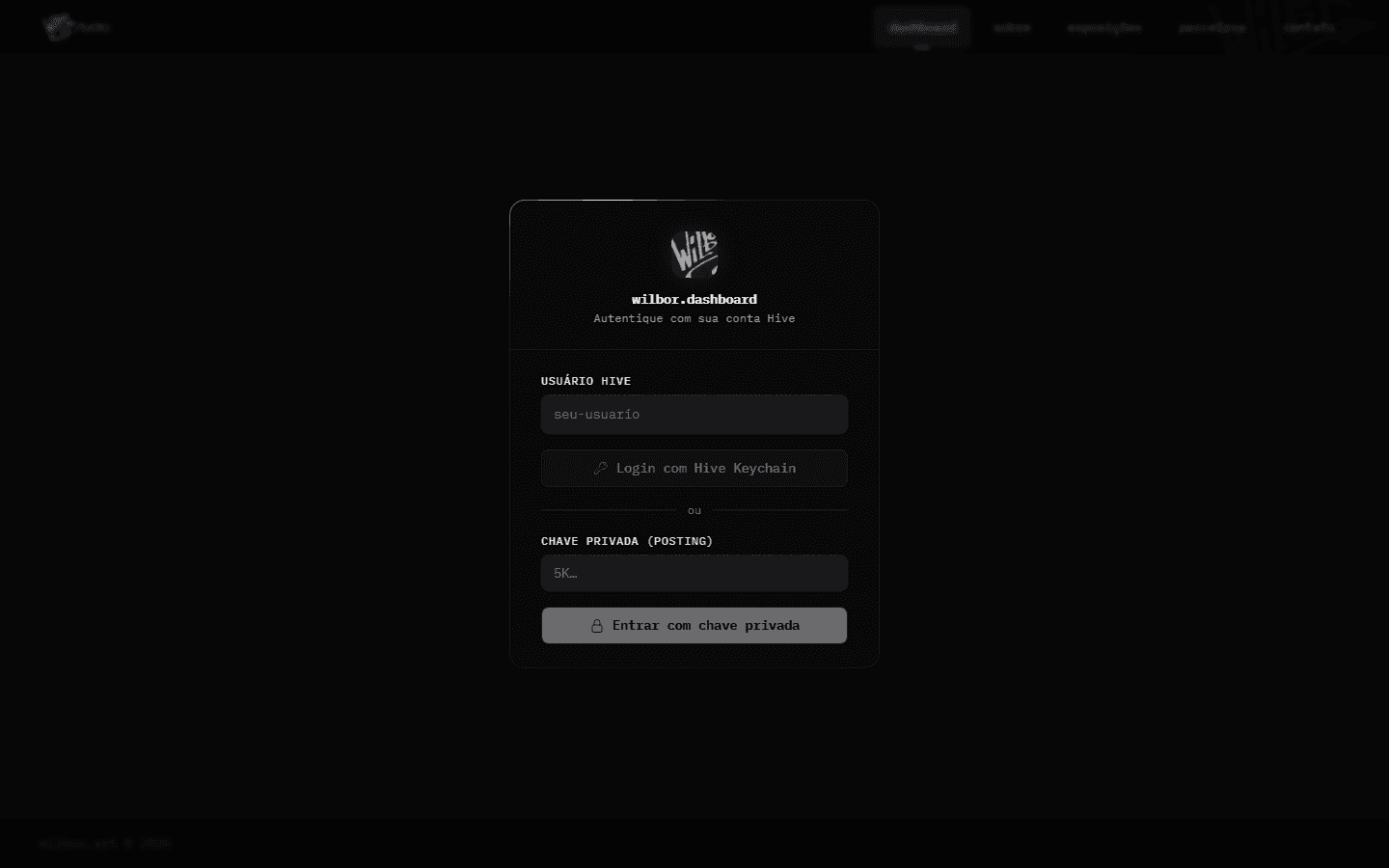 Admin dashboard — authenticated login